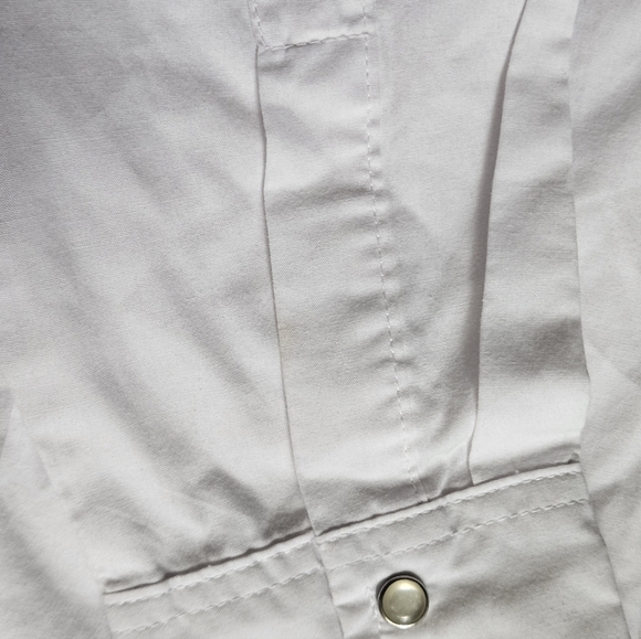 Wrangler Western Shirt Youth XL 14-16 White Long Sleeve Snap Front - Picture 7 of 10